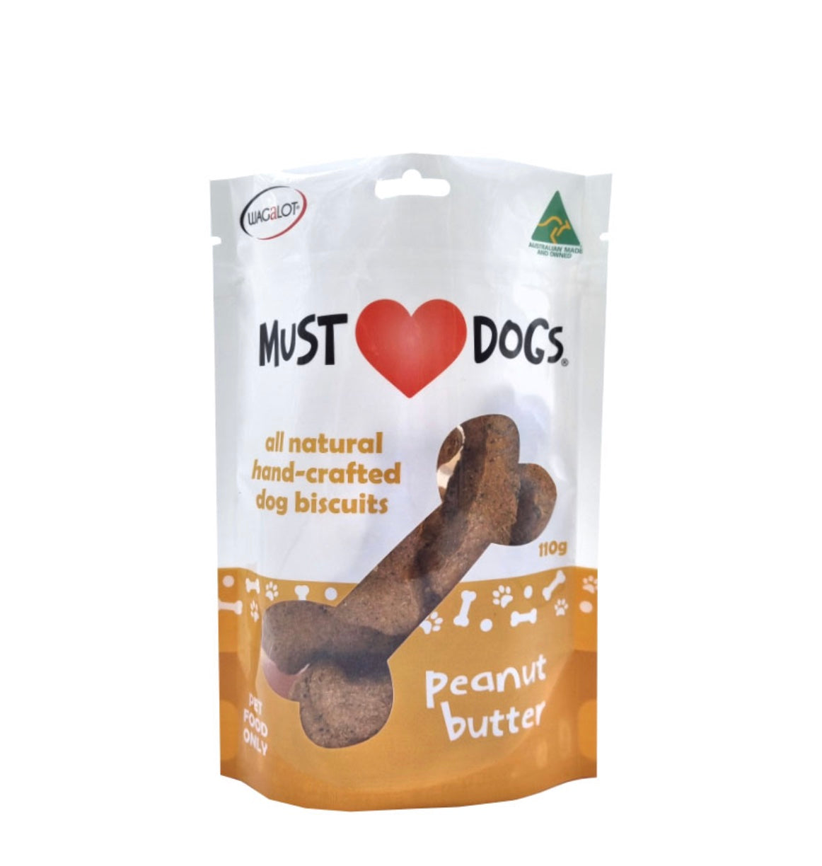 Peanut butter Dog Biscuit "Must ❤️ Dogs"